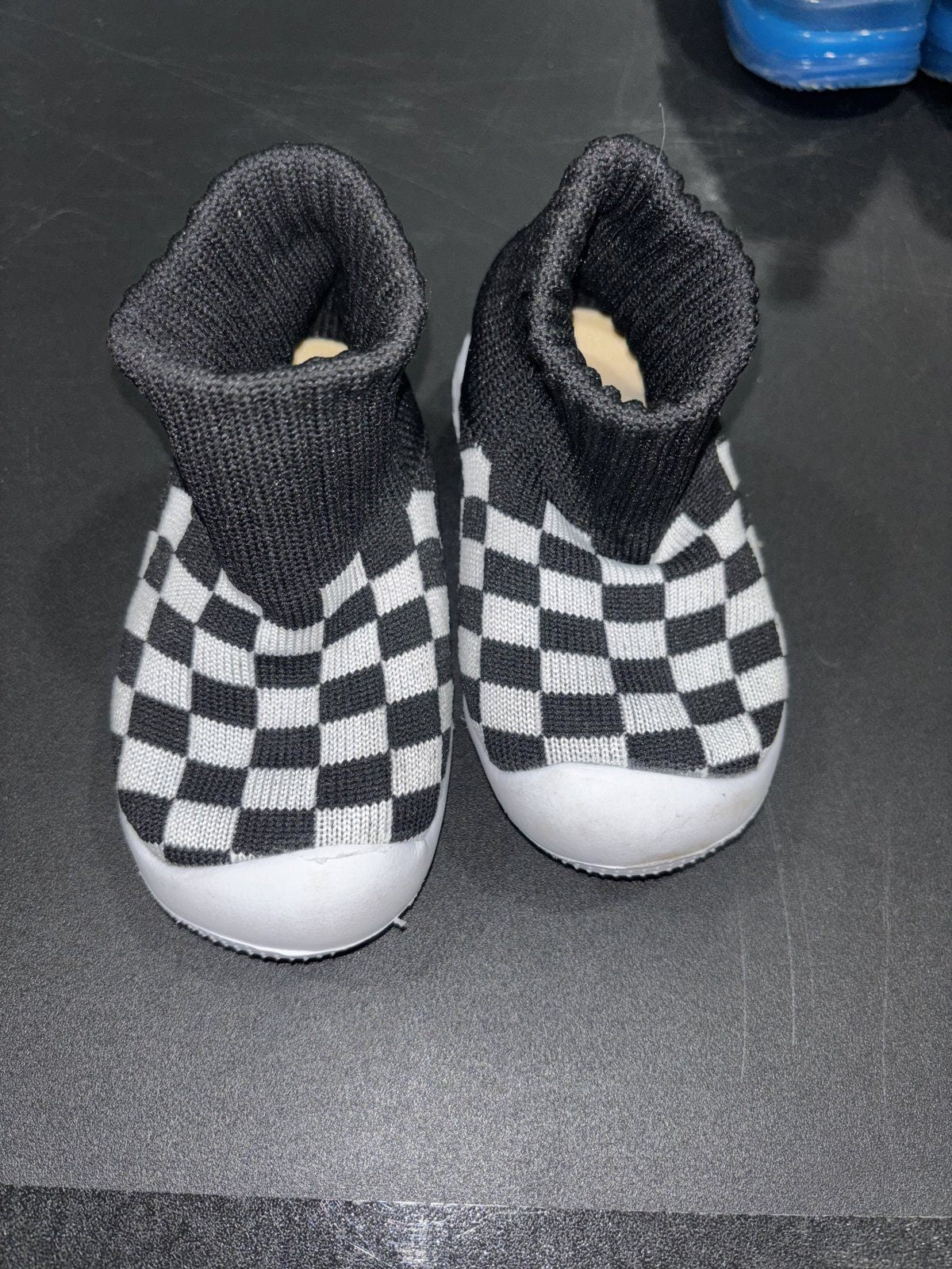 Carter's FabKids Toddler Shoes Lot 4 Pairs US 5 Sneakers Socks Black White Blue