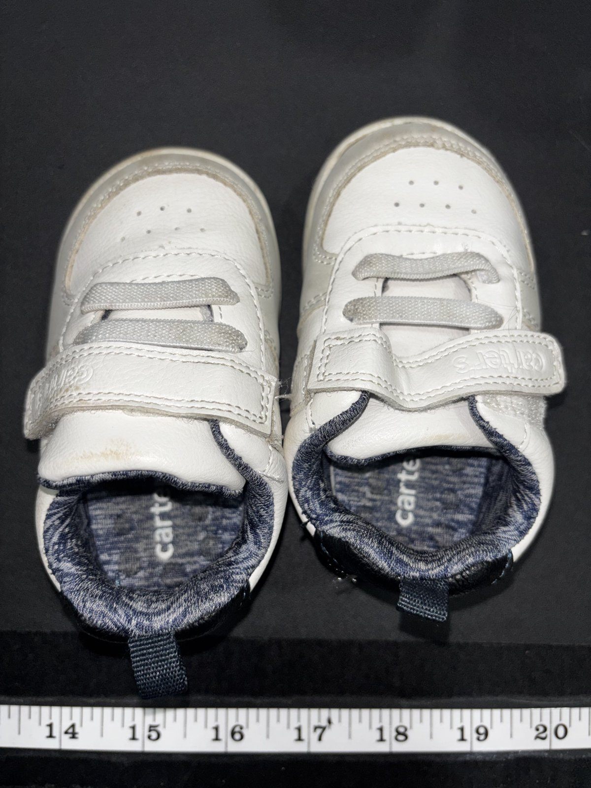 Carter's FabKids Toddler Shoes Lot 4 Pairs US 5 Sneakers Socks Black White Blue