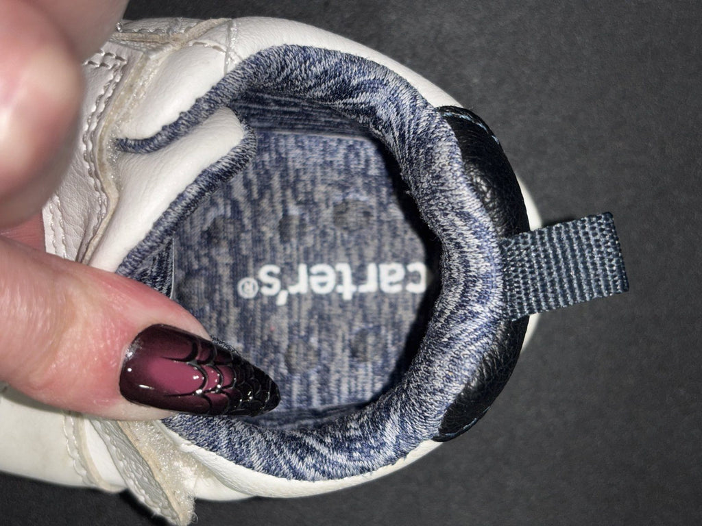 Carter's FabKids Toddler Shoes Lot 4 Pairs US 5 Sneakers Socks Black White Blue