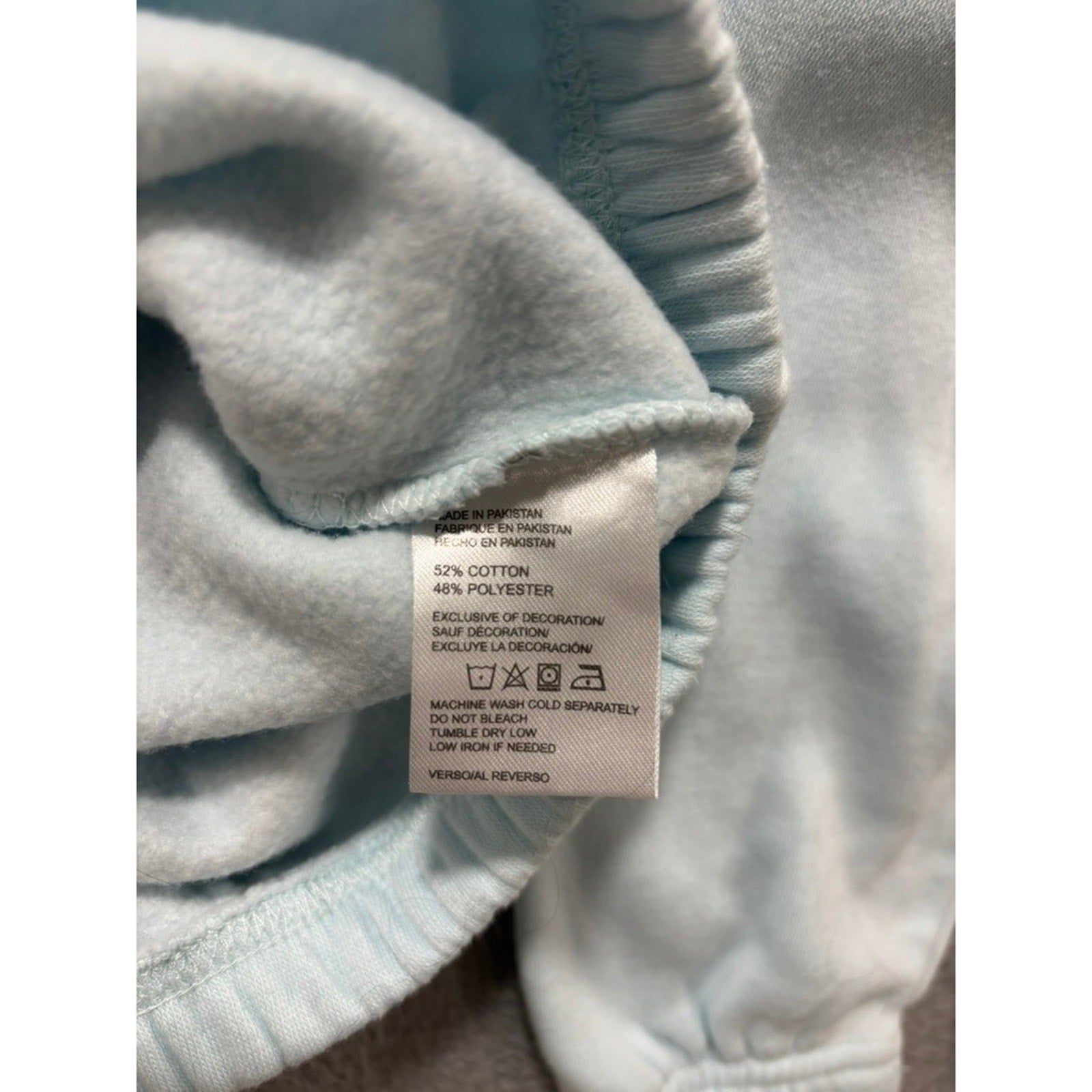 Relaxx L Light Blue Womens Cropped Hoodie Sweatshirt Casual Athleisure Cozy