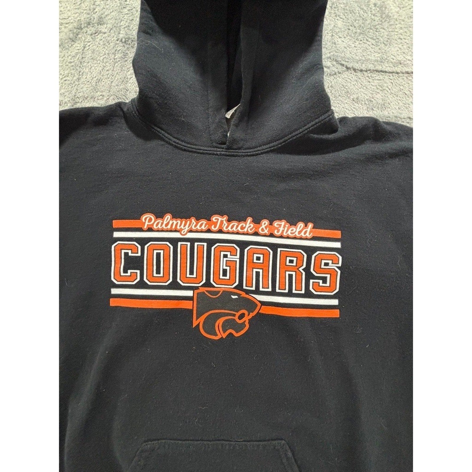 Gildan XL Black Palmyra Track & Field Cougars Hoodie Womens Casual Athleisure