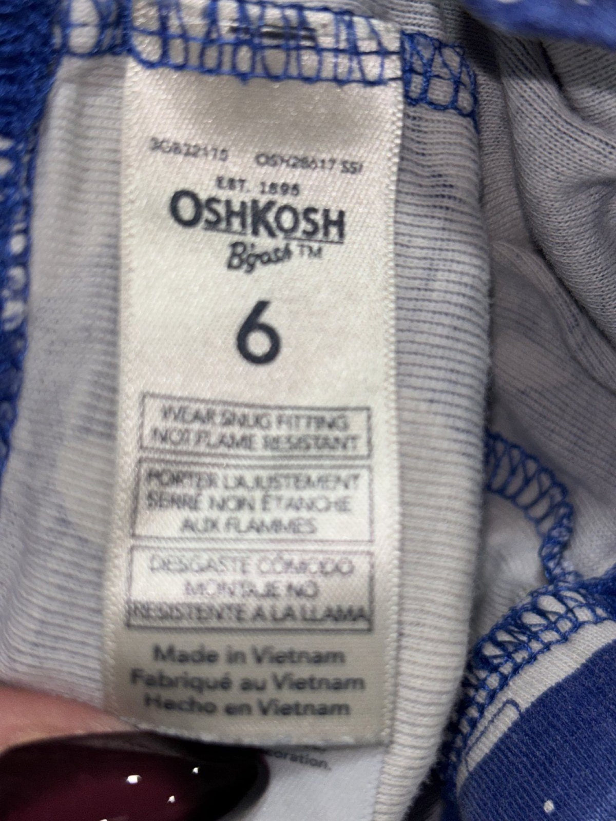 Carter's Kids Sizes 6 to 6/6A 3 Sets Pajamas OshKosh Gray Camo Blue Astronaut