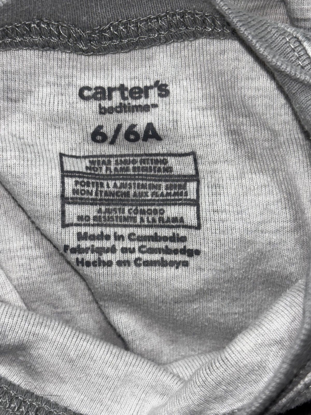 Carter's Kids Sizes 6 to 6/6A 3 Sets Pajamas OshKosh Gray Camo Blue Astronaut