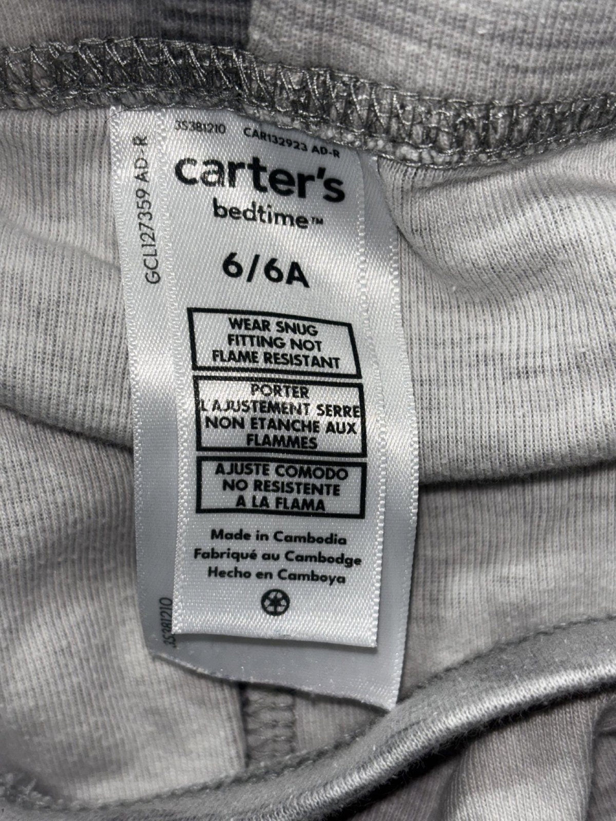 Carter's Kids Sizes 6 to 6/6A 3 Sets Pajamas OshKosh Gray Camo Blue Astronaut