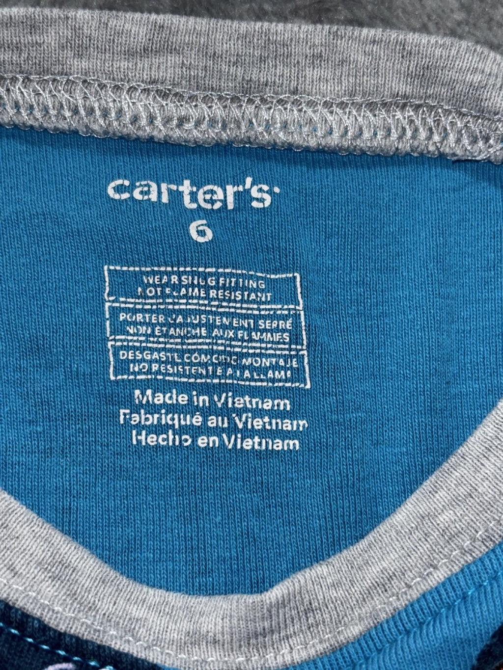 Carter's Kids Sizes 6 to 6/6A 3 Sets Pajamas OshKosh Gray Camo Blue Astronaut