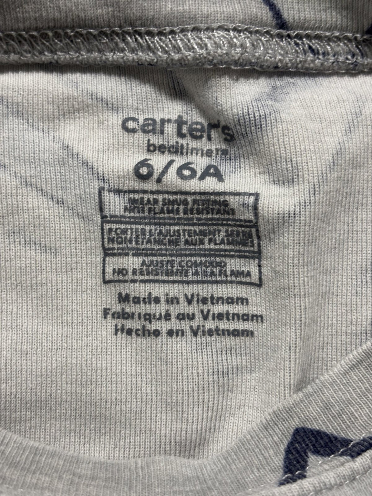 Carter's Kids Sizes 6 to 6/6A 4 Sets Gaming Pajamas Navy Gray White Controller
