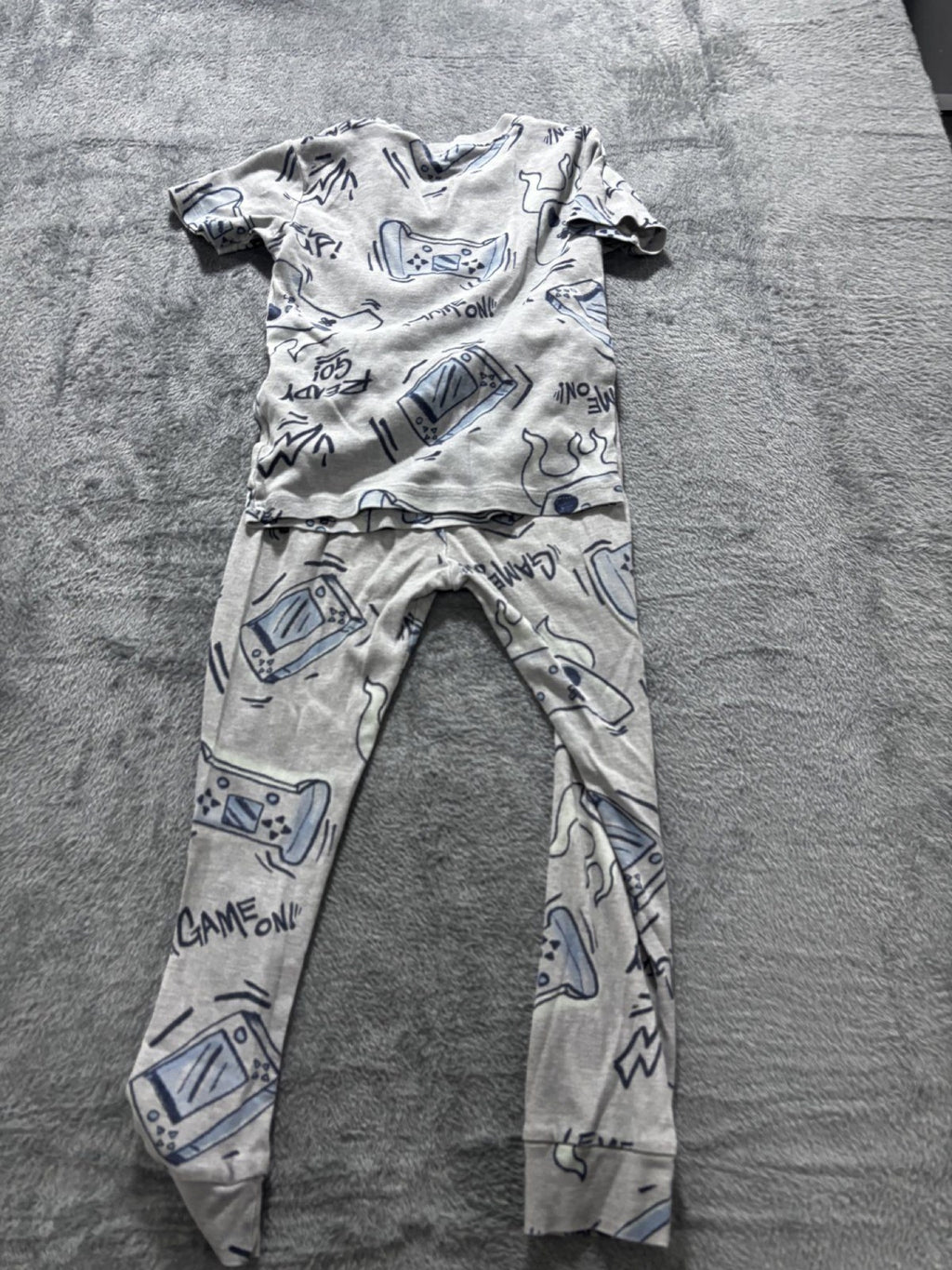 Carter's Kids Sizes 6 to 6/6A 4 Sets Gaming Pajamas Navy Gray White Controller