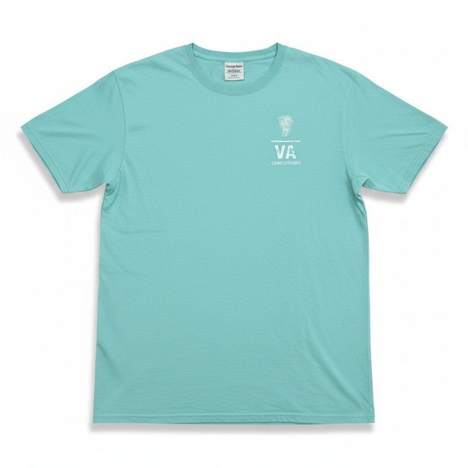 ComfortWash Womens L Aqua Chincoteague VA Graphic T-Shirt Coastal Casual Vintage