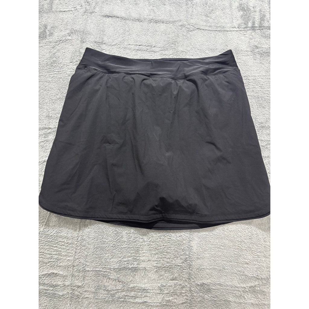 Lands' End 16W Black Skort Womens Athleisure Casual Activewear Shorts Skirt