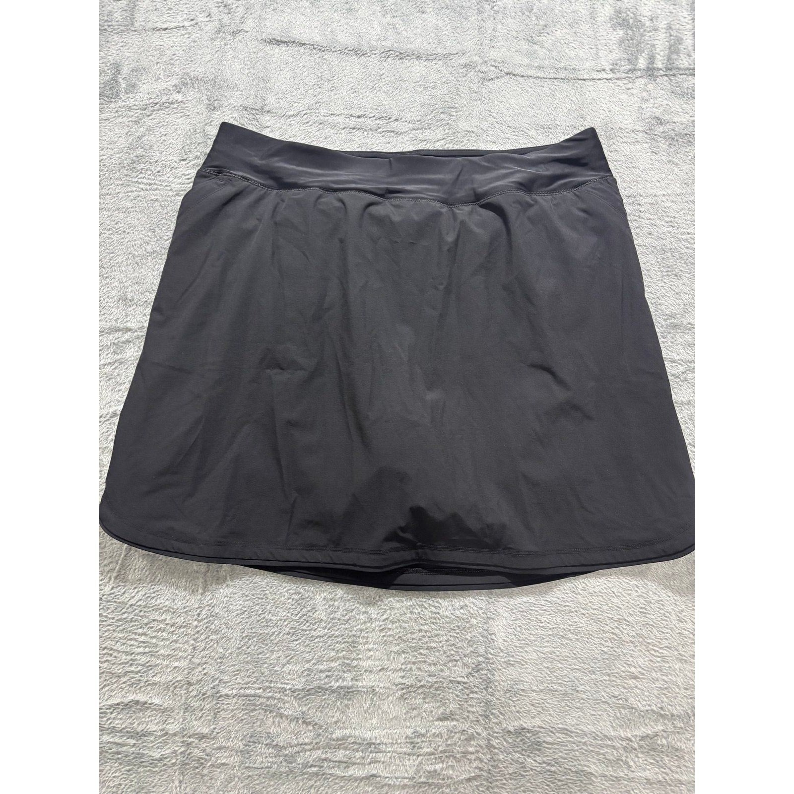 Lands' End 16W Black Skort Womens Athleisure Casual Activewear Shorts Skirt