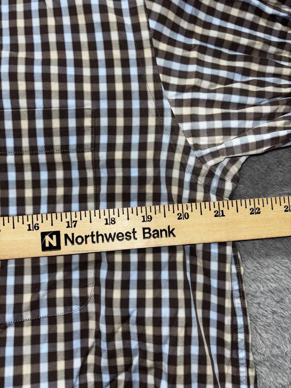 Ermenegildo Zegna Men's Brown Check Shirt Size XL, photo 6 of 10
