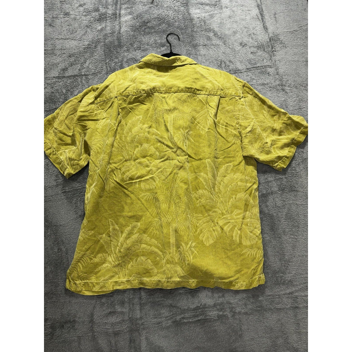 Tommy Bahama Mens XL Chartreuse Green Palm Leaf Short Sleeve Button Up Shirt