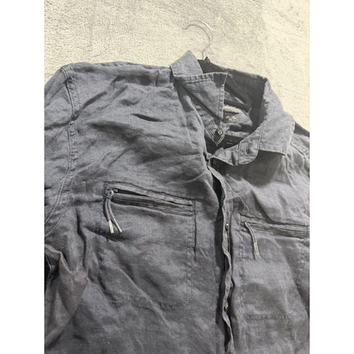 Armani Exchange Men's Charcoal Linen Shirt Size M, photo 2 of 8