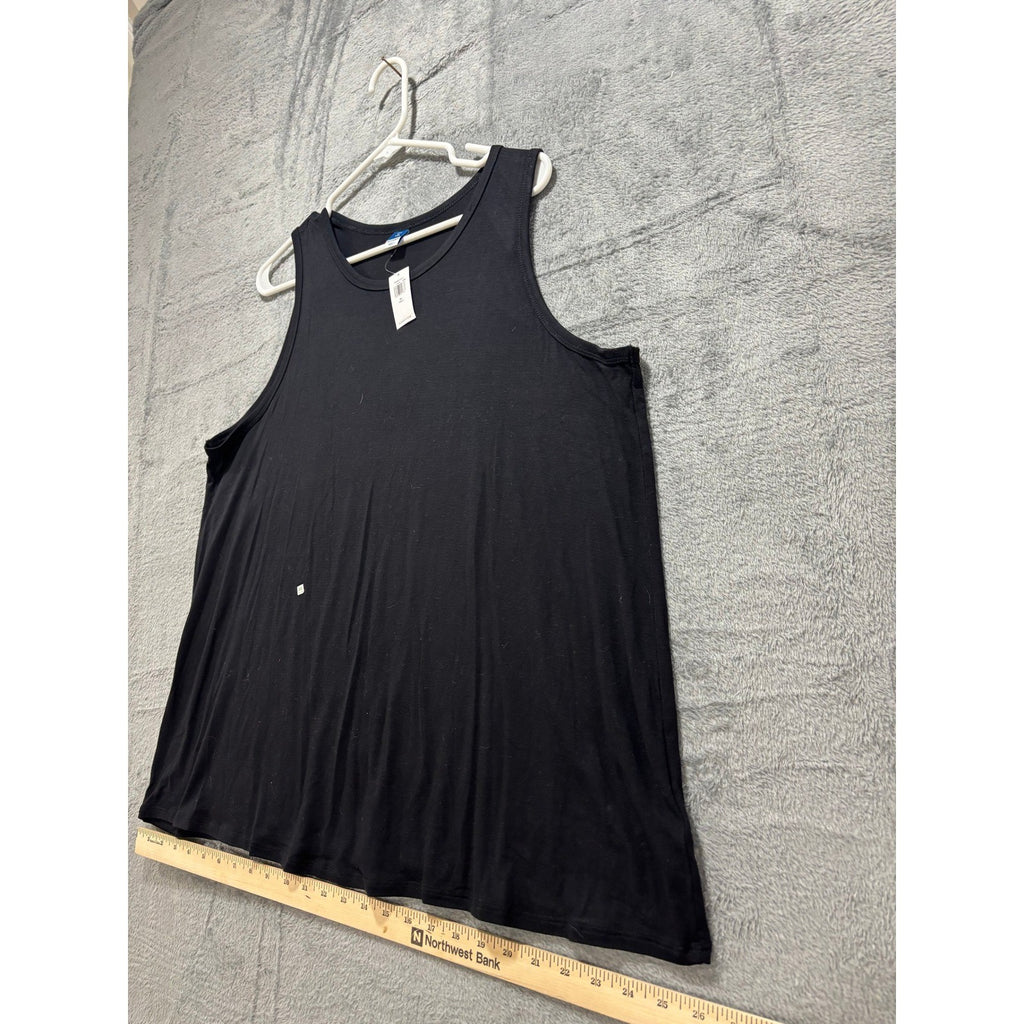 Old Navy Womens XL Tall Black Luxe Tank Top Sleeveless Casual Athleisure Basic