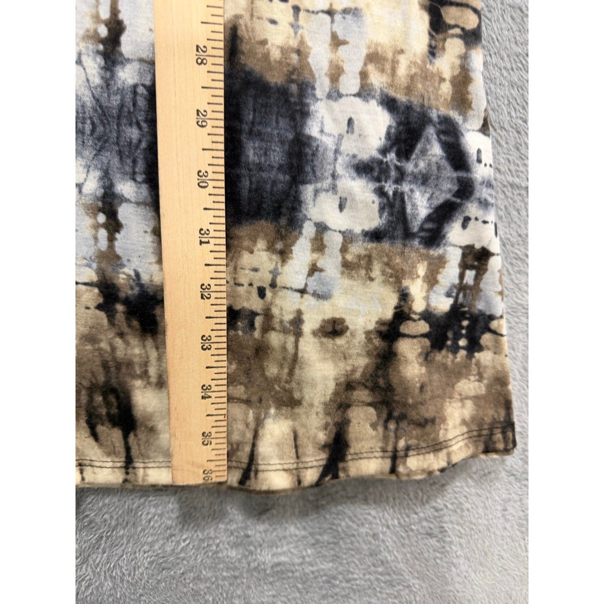 Joe B Womens S Tan Black Tie Dye Maxi Skirt Fold Over Waist Boho Vintage