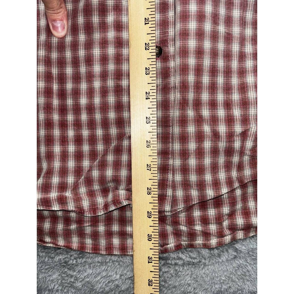 G.H. Bass & Co Men's Red Plaid Shirt Size L, photo 5 of 8