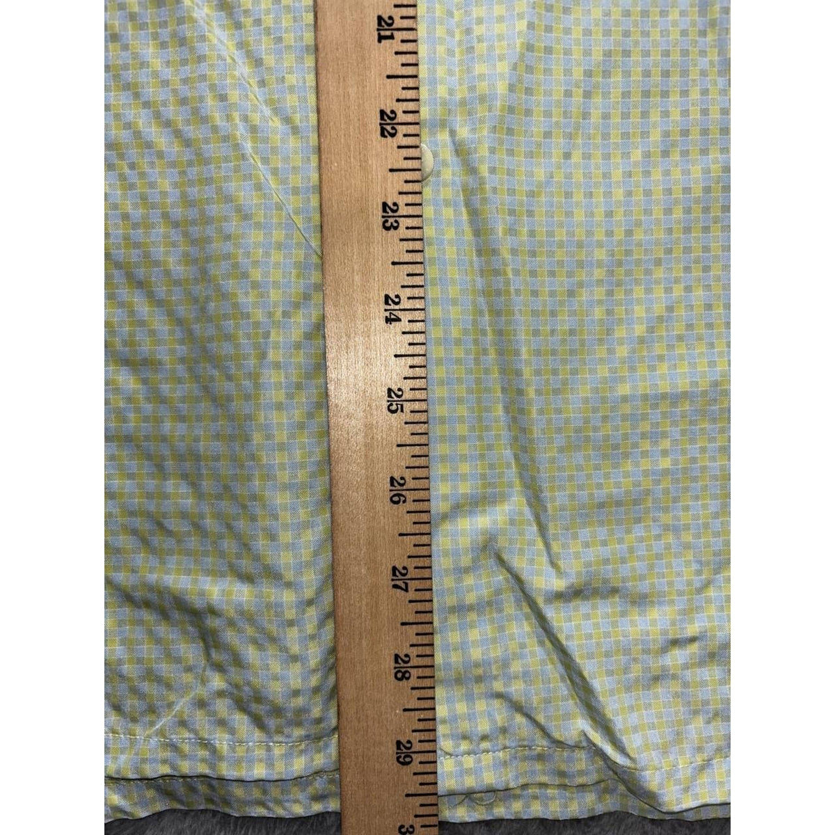 Bugatchi Men's Green Check Short Sleeve Shirt Size L, photo 5 of 10