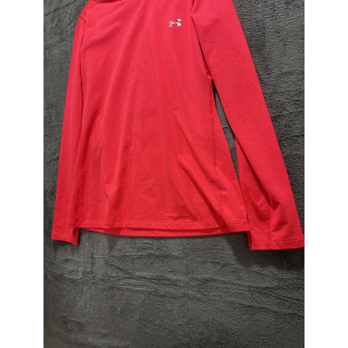 Under Armour Womens XL Coral Red ColdGear Fitted Long Sleeve Tee Athletic