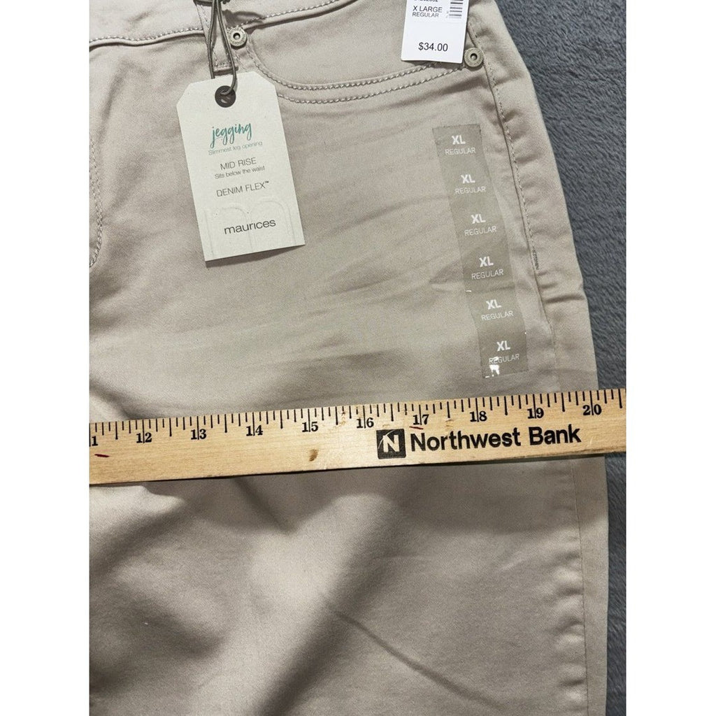 Maurices Women's Taupe Mid Rise Jegging Size XL, photo 7 of 13