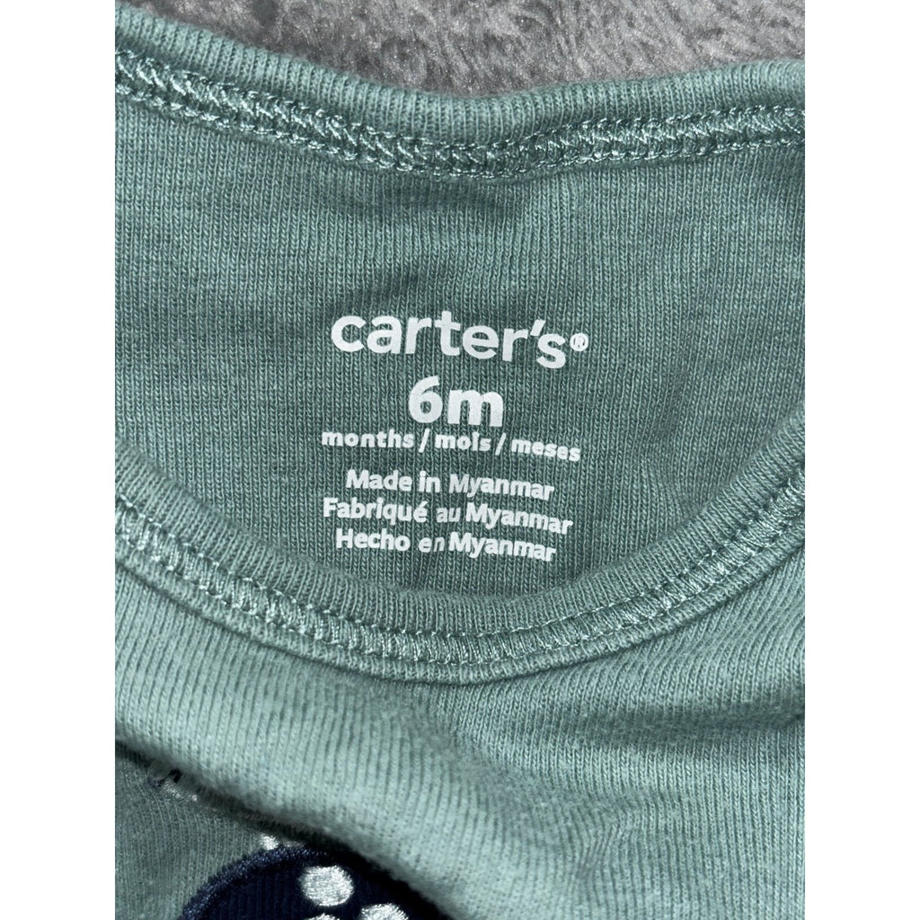 Carter's Circo Baby Boy 6M 5 Piece Bundle Bodysuits Shorts Romper Sage Gray