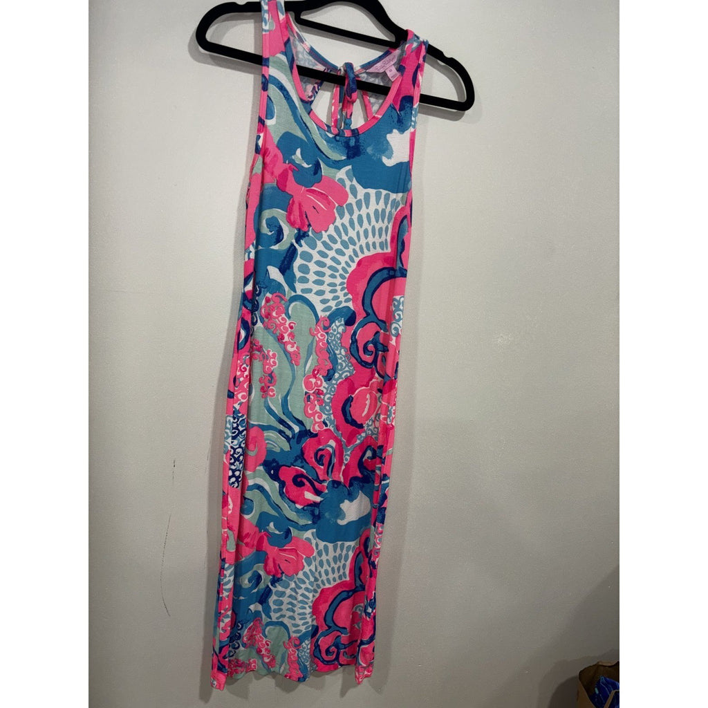 Lilly Pulitzer Women's Pink Print Maxi Dress Size XS, photo 4 of 13