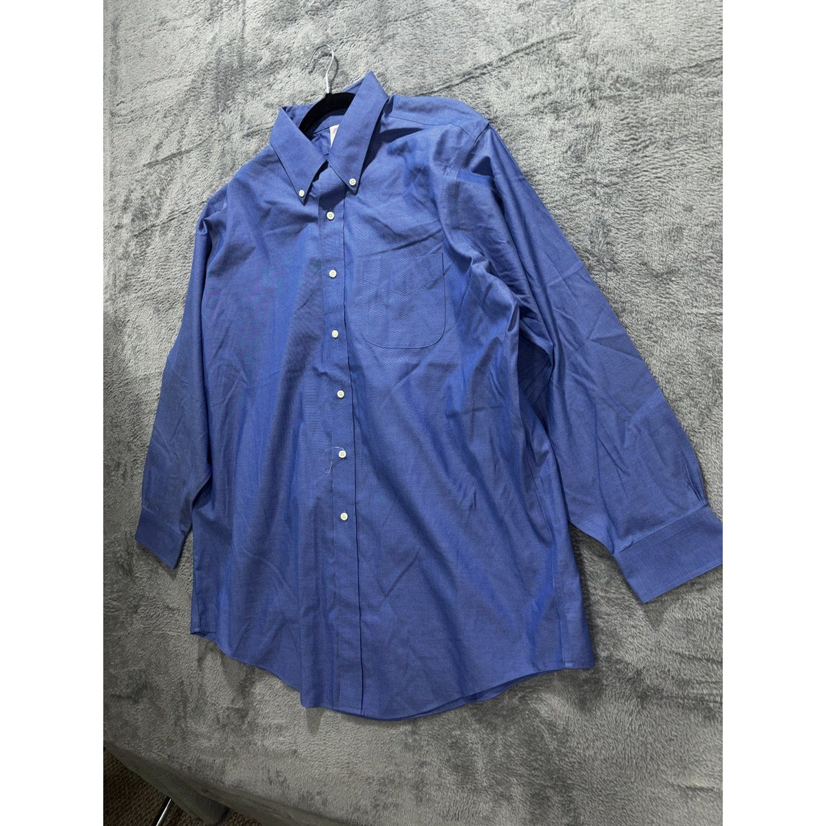 Brooks Brothers Mens 17-33 Blue Long Sleeve Button Down Dress Shirt