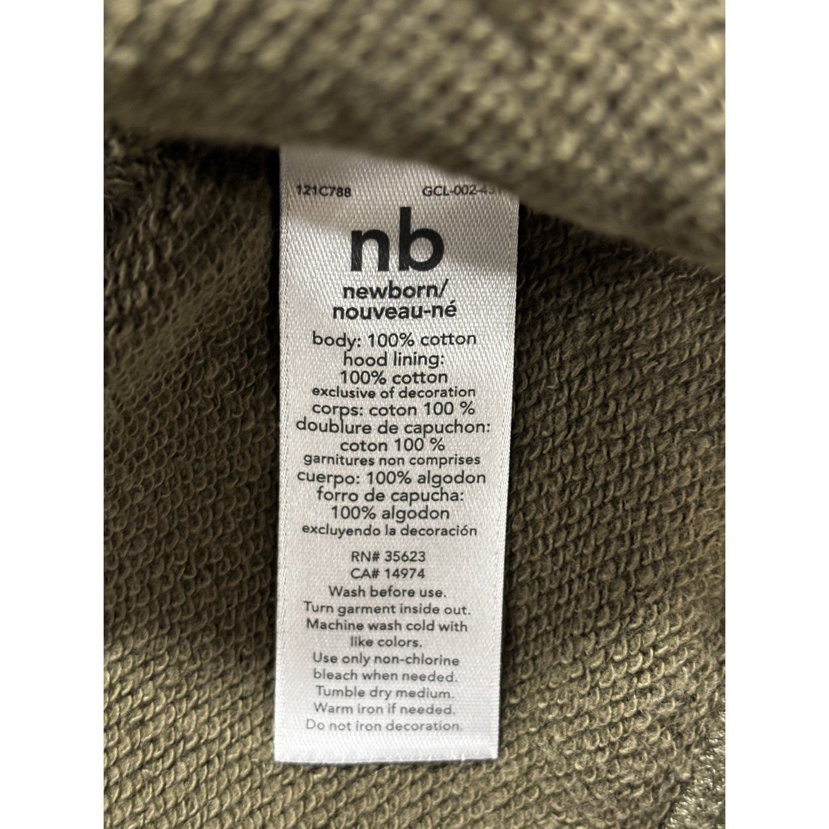 Carter's Child of Mine Baby Boy NB 6 Piece Bundle Sleeper Hoodie Pants