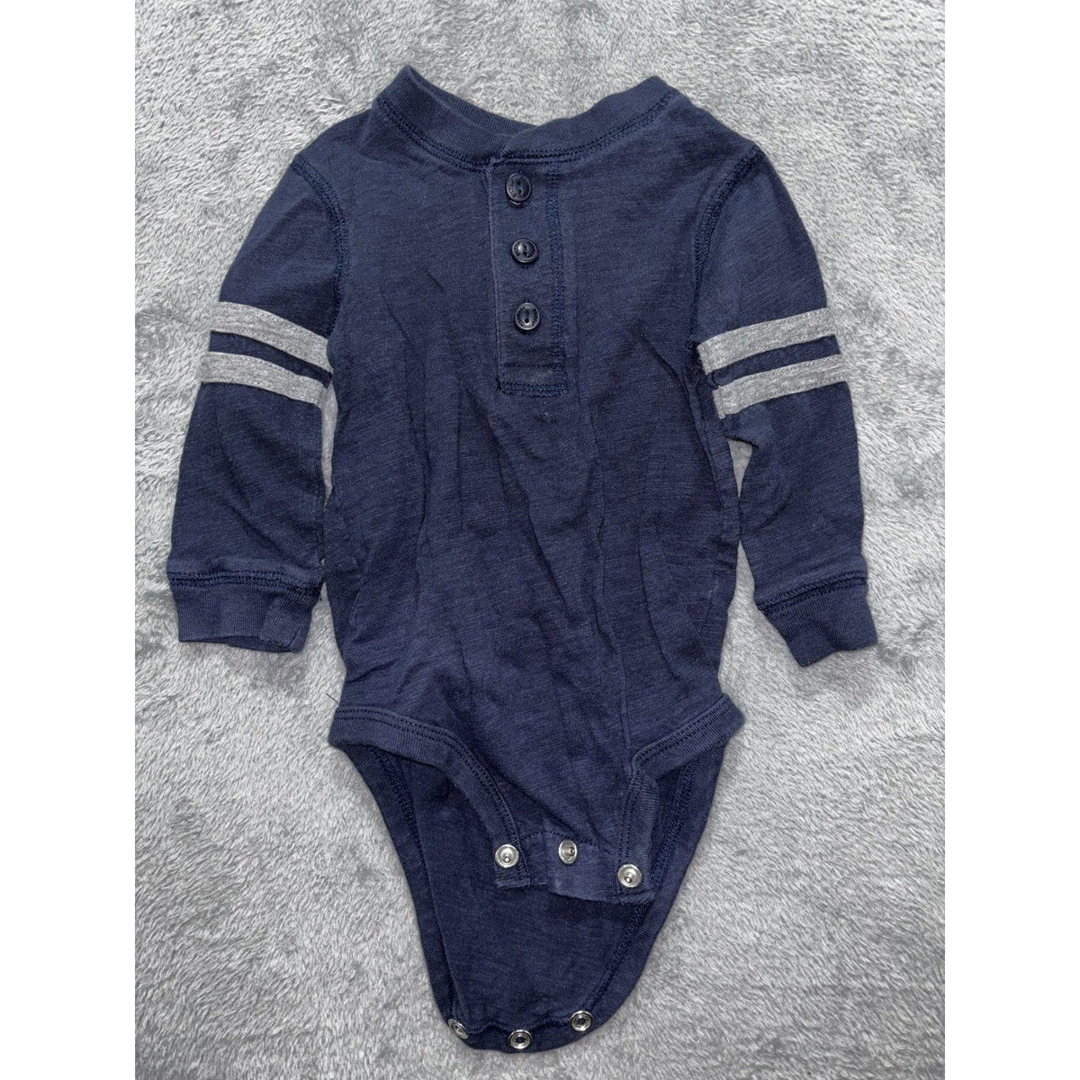 Carter's Baby Boy 12M 6 Piece Bundle Fleece Sleepers Cardigan Henleys Navy Gray