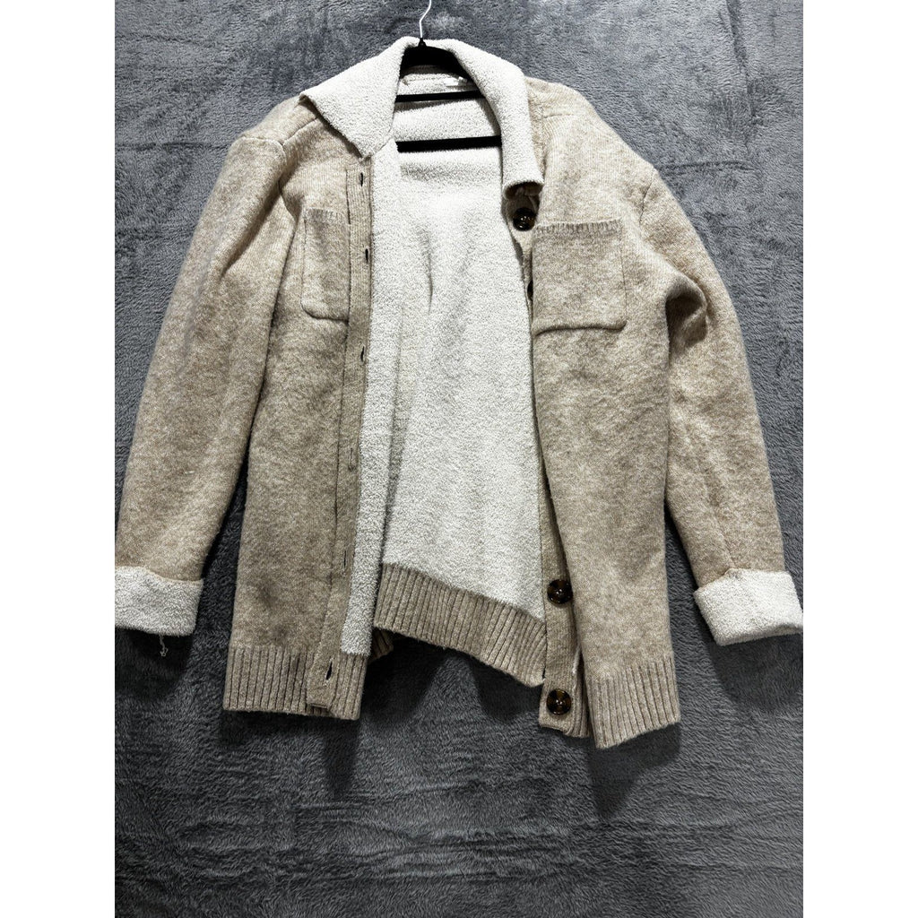 Maurices Women's Oatmeal Cardigan Shacket Size L