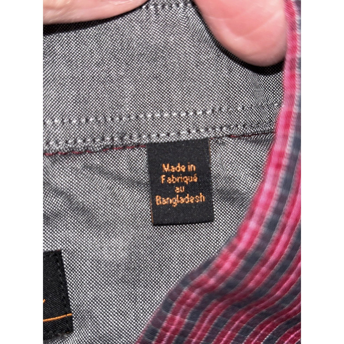 Ben Sherman Men's Burgundy Check Shirt 17.5 34/35, photo 7 of 10