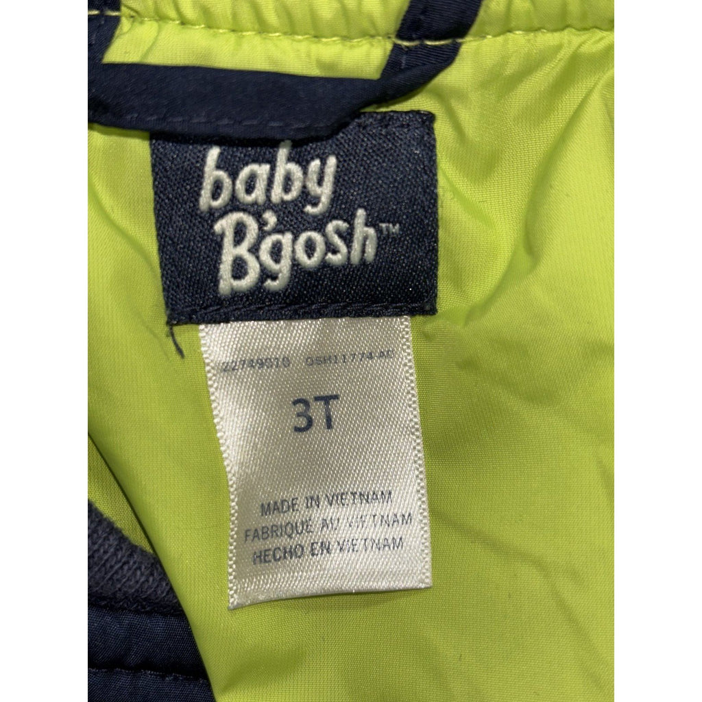 baby B'gosh Toddler Boy 3T Bomber Jacket Navy Blue Quilted Snap Front