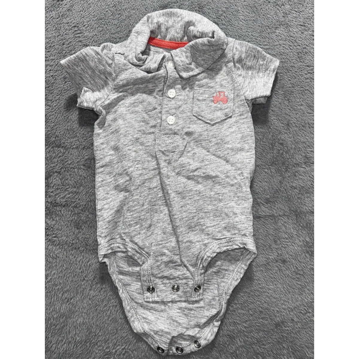 Carter's Baby 6M 9 Piece Bundle Cardigan Bodysuits Pants Shorts Hat Gray Brown