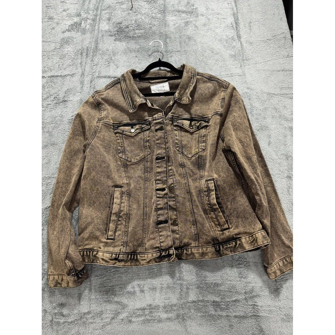 Time and Tru Women's Brown Denim Jacket Size XXXL