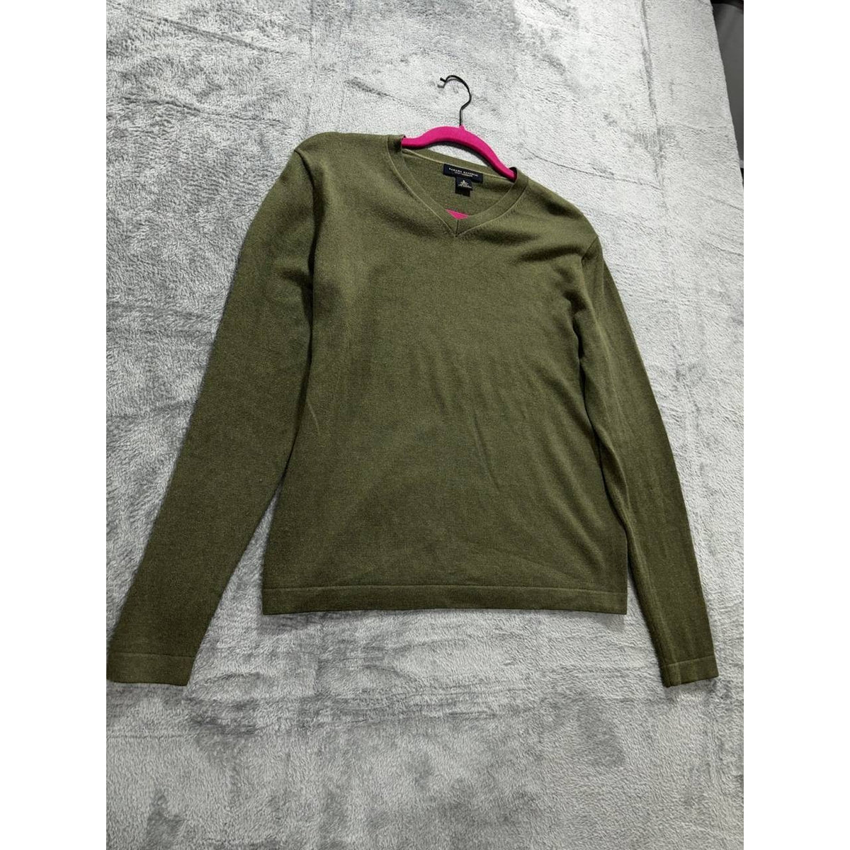 Banana Republic Men's Olive Silk Sweater Size S, photo 3 of 9
