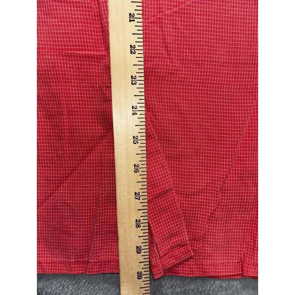 Bugatchi Men's Red Check Short Sleeve Shirt Size L, photo 5 of 9