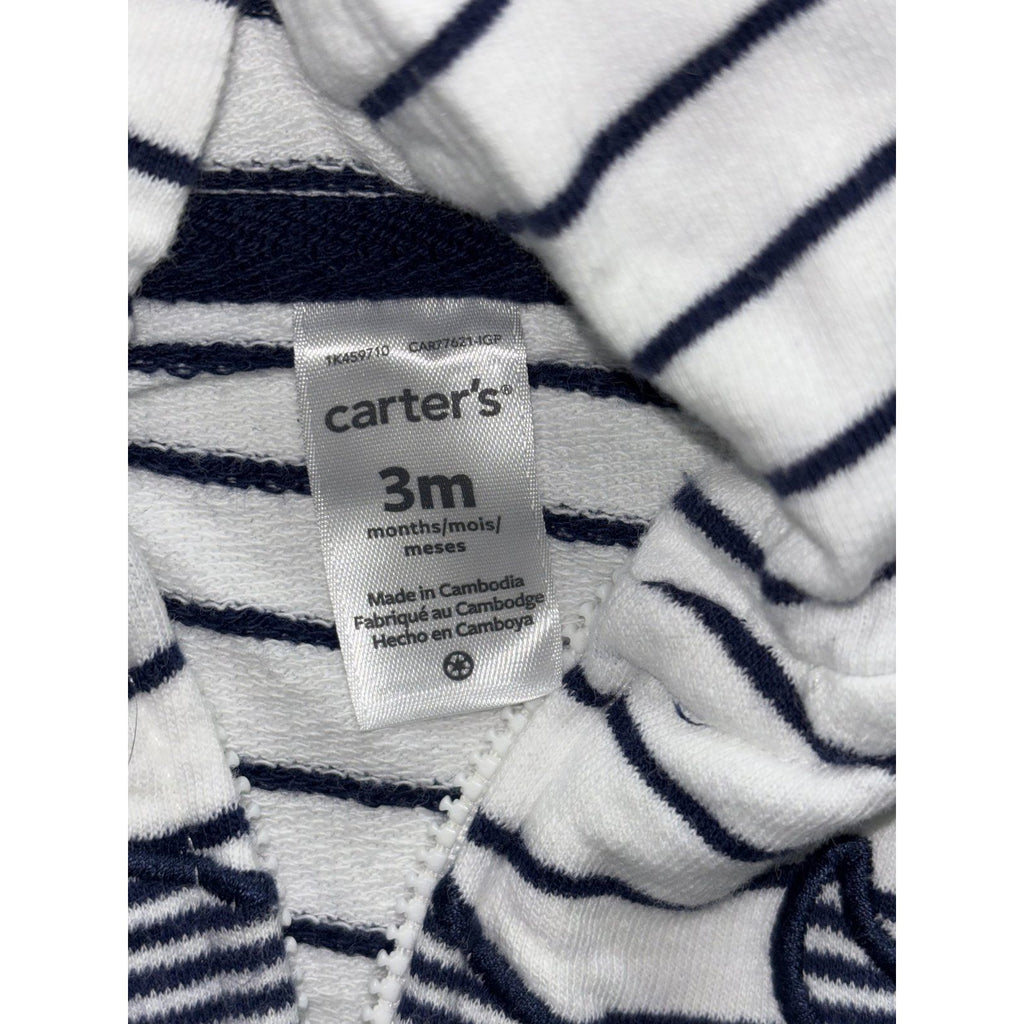 Carter's Baby Boy 3M 6 Piece Bundle Hoodie Sleeper Bodysuits Pants Blue Gray