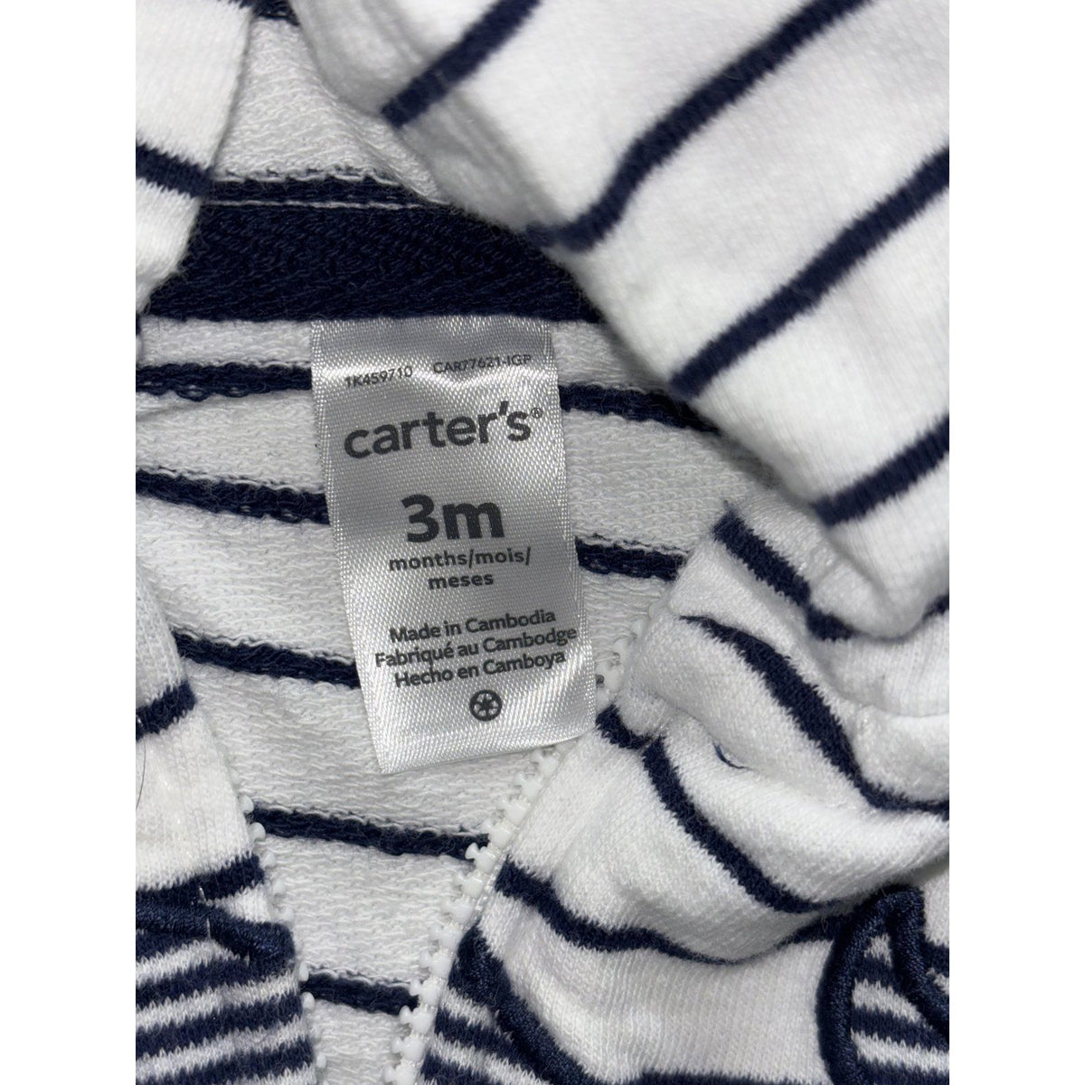 Carter's Baby Boy 3M 6 Piece Bundle Hoodie Sleeper Bodysuits Pants Blue Gray