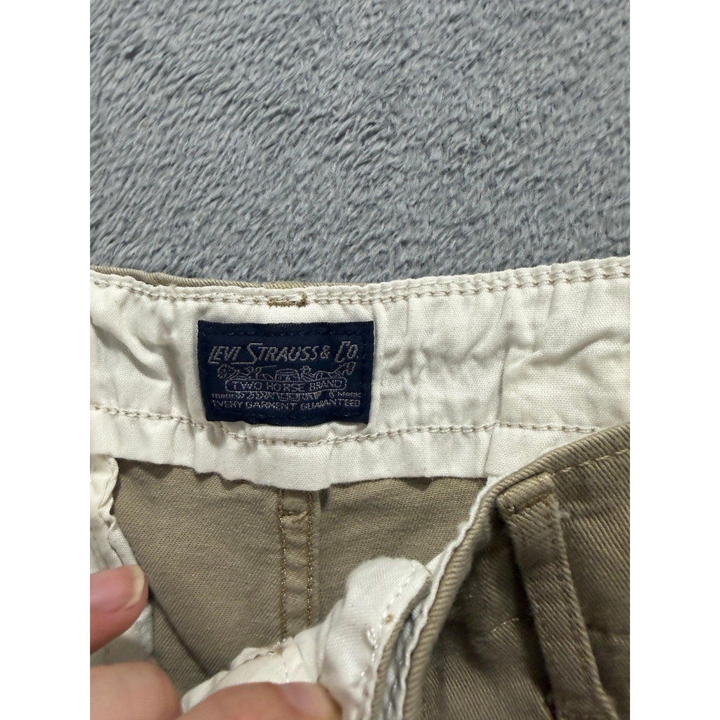 Levi Strauss & Co W36 L30 Khaki Chino Pants Mens Casual Preppy Vintage