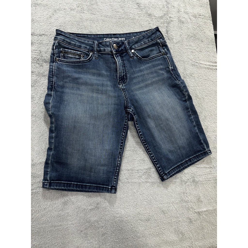 Calvin Klein Women's Medium Wash Denim Shorts Size 4, photo 4 of 12