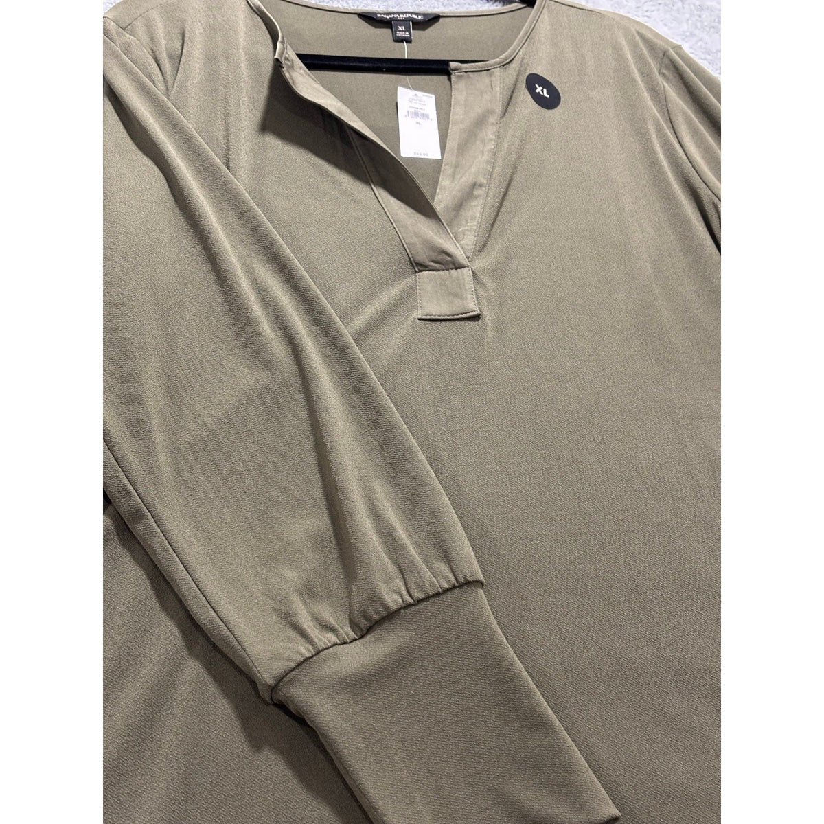 Banana Republic XL Olive Green Womens V-Neck Tunic Top Casual Cozy