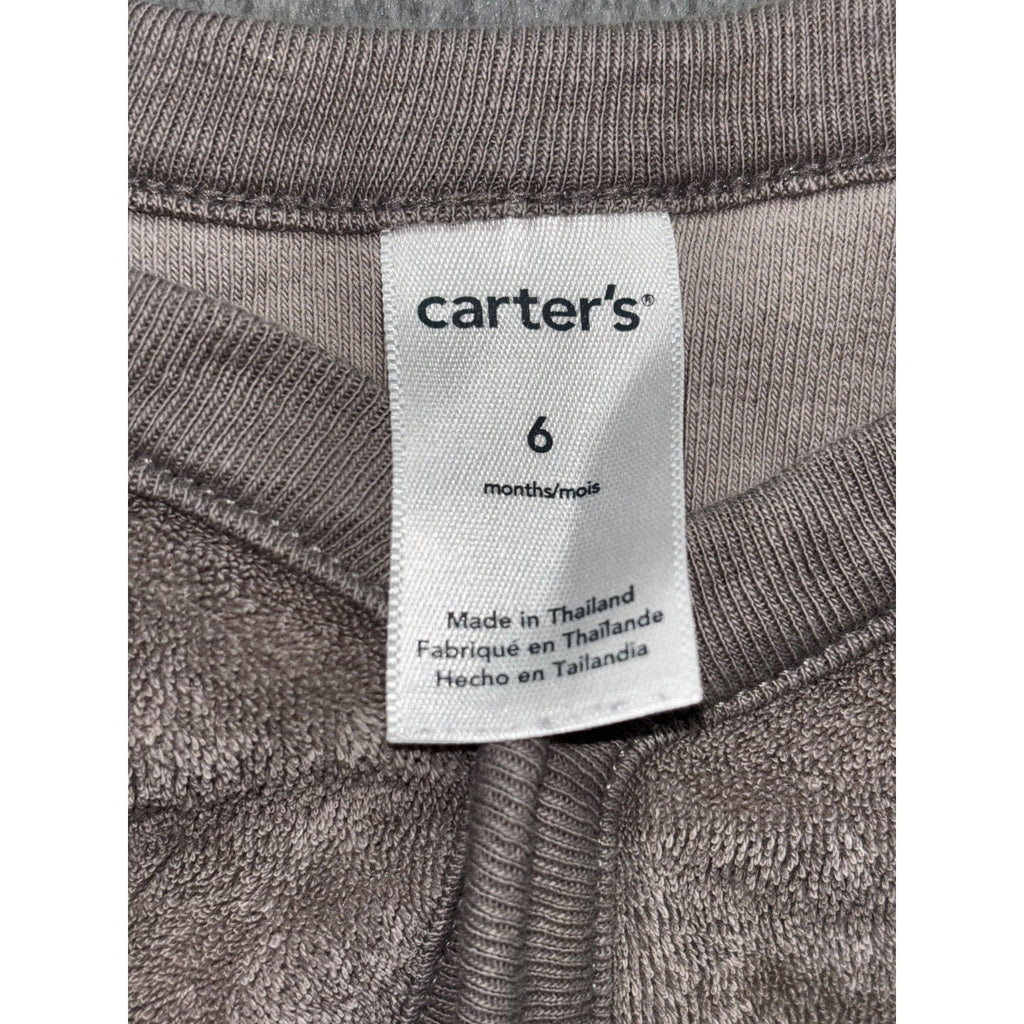 Carter's Baby 6M 9 Piece Bundle Cardigan Bodysuits Pants Shorts Hat Gray Brown