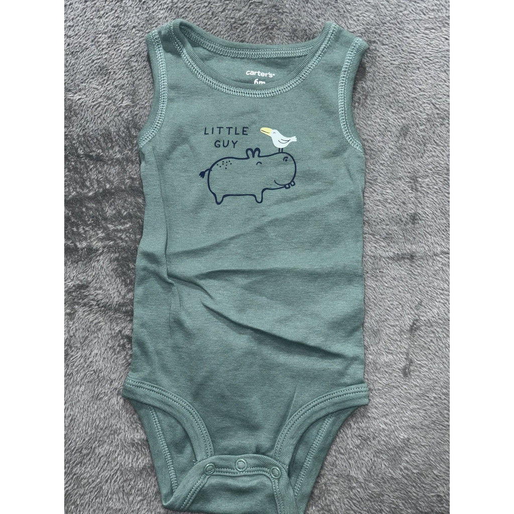 Carter's Baby Boy 6M 6 Piece Bundle Tee Shorts Tank Bodysuits Green Blue Navy
