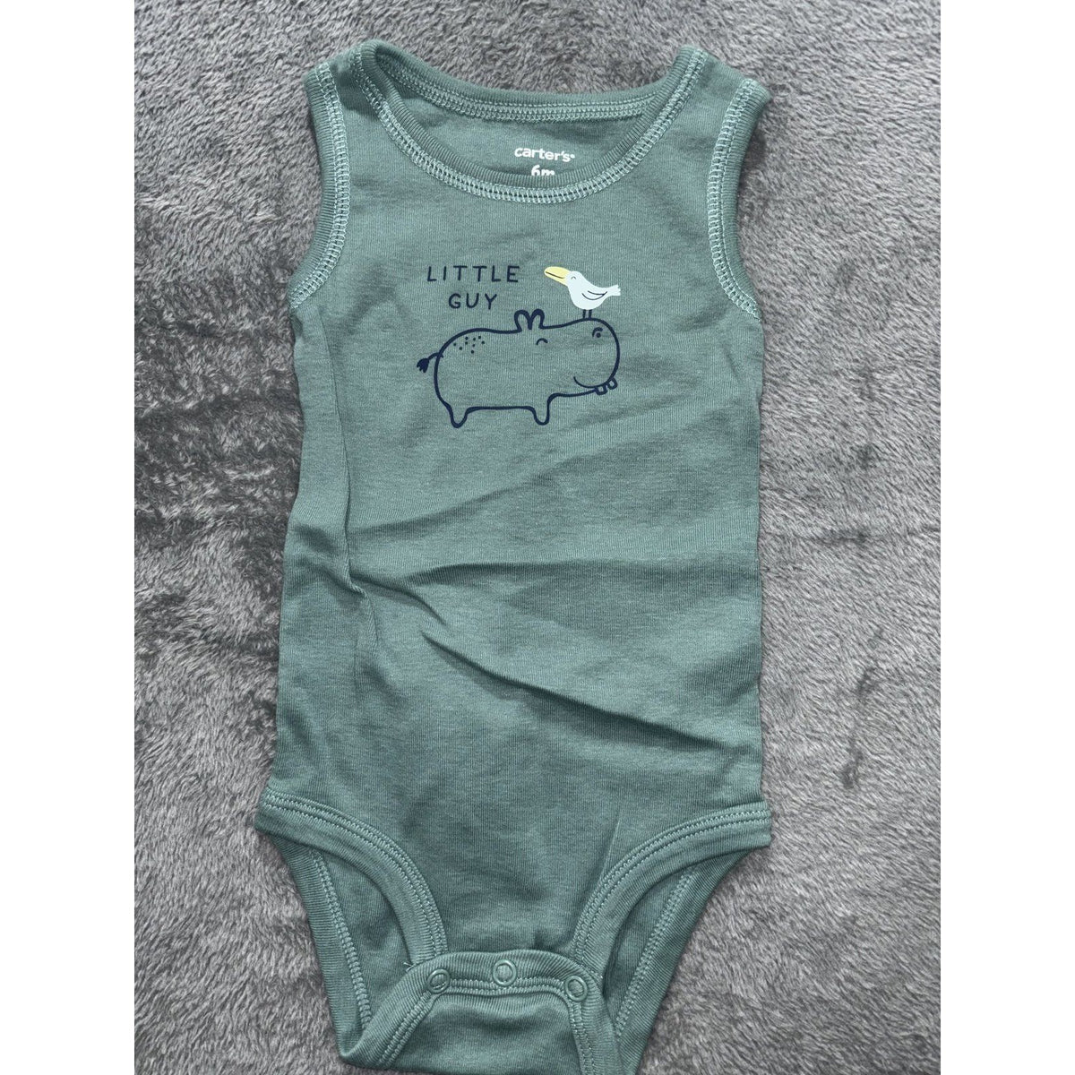 Carter's Baby Boy 6M 6 Piece Bundle Tee Shorts Tank Bodysuits Green Blue Navy