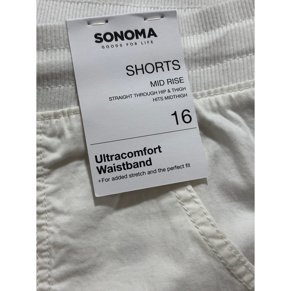 Sonoma Women's White Shorts Size 16, photo 11 of 15