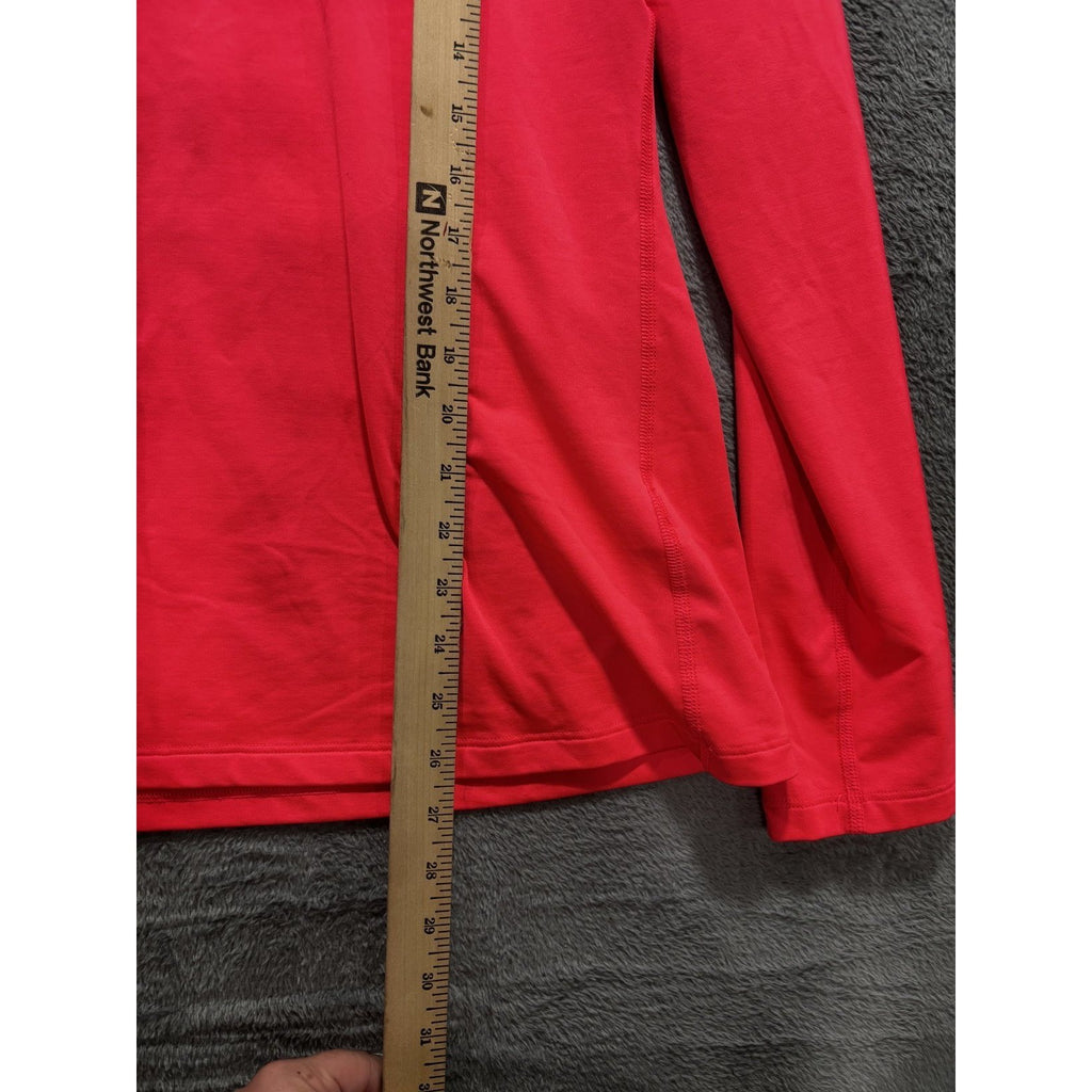 Under Armour Womens XL Coral Red ColdGear Fitted Long Sleeve Tee Athletic
