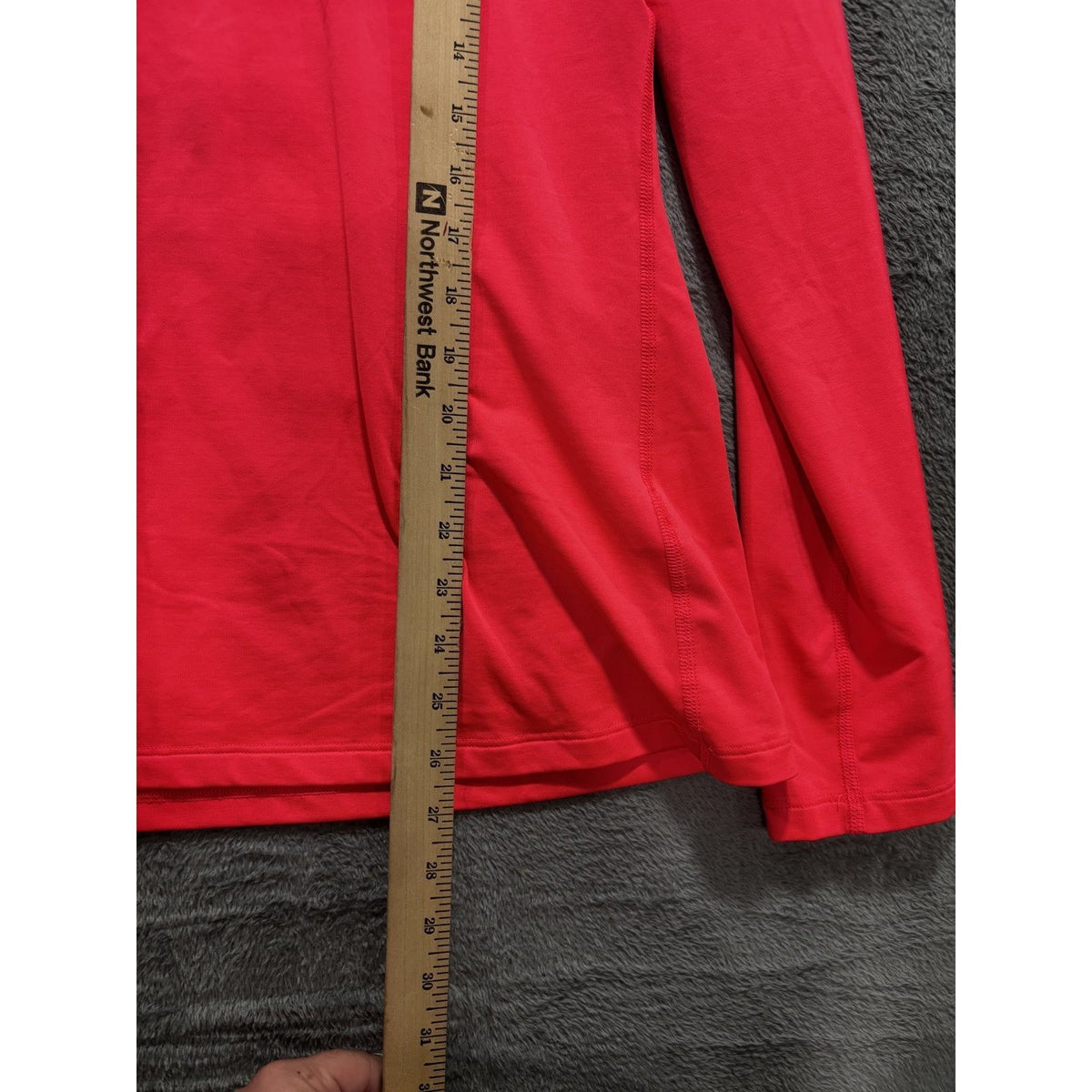 Under Armour Womens XL Coral Red ColdGear Fitted Long Sleeve Tee Athletic