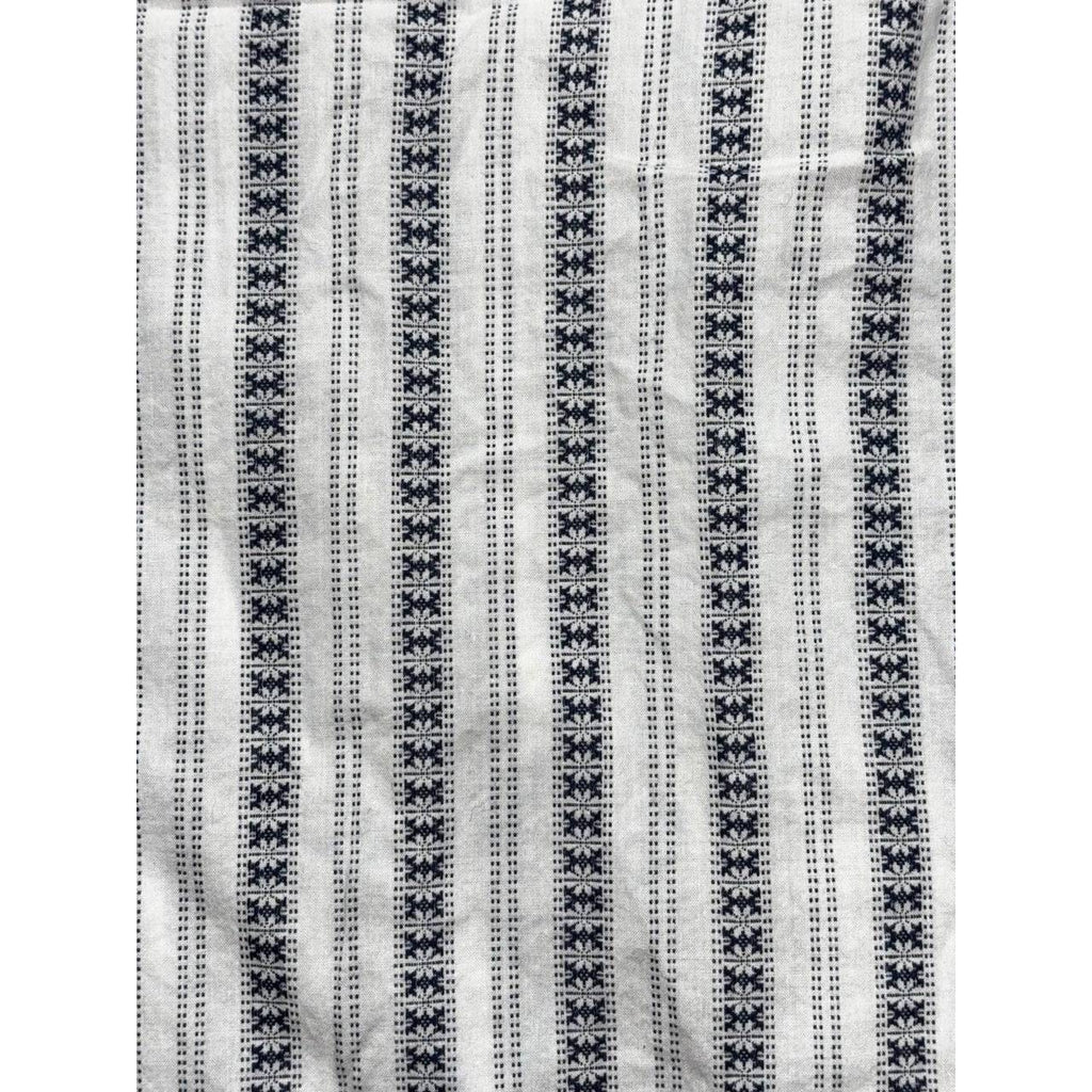 Lucky Brand Men's White Navy Stripe Western Shirt L, photo 7 of 9