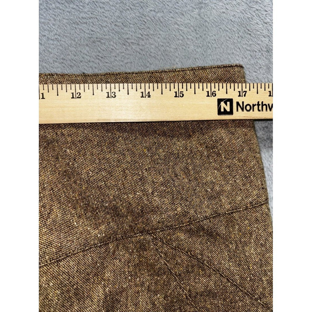 Women's Brown Tweed Wool Blend A-Line Skirt Size 12, photo 4 of 11