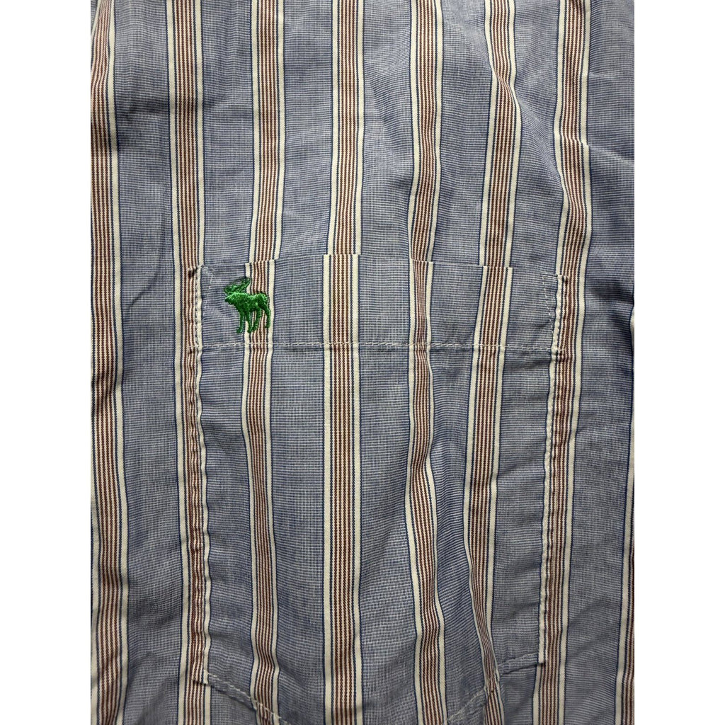 Abercrombie & Fitch Men's Blue Striped Shirt Size L, photo 4 of 10