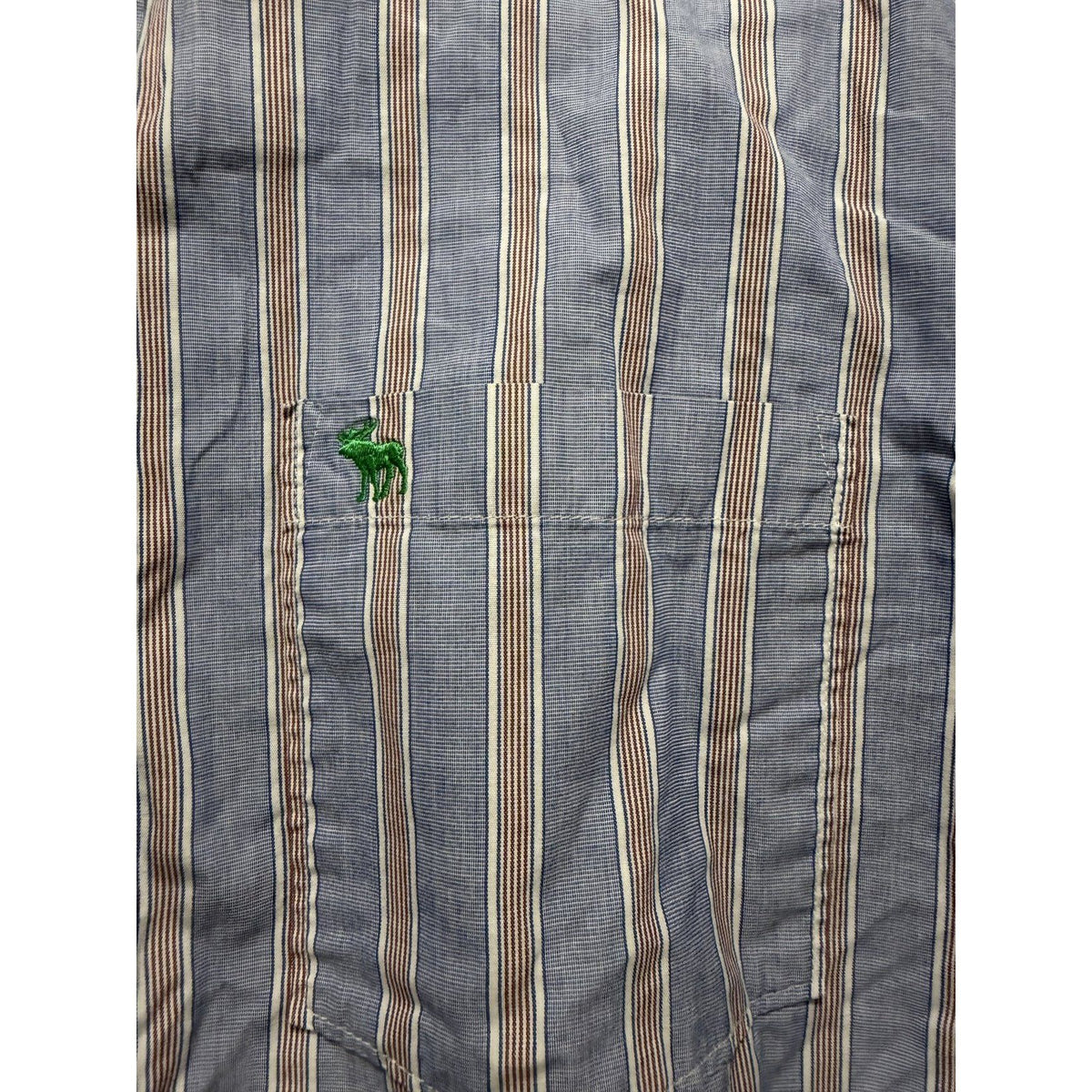 Abercrombie & Fitch Men's Blue Striped Shirt Size L, photo 4 of 10